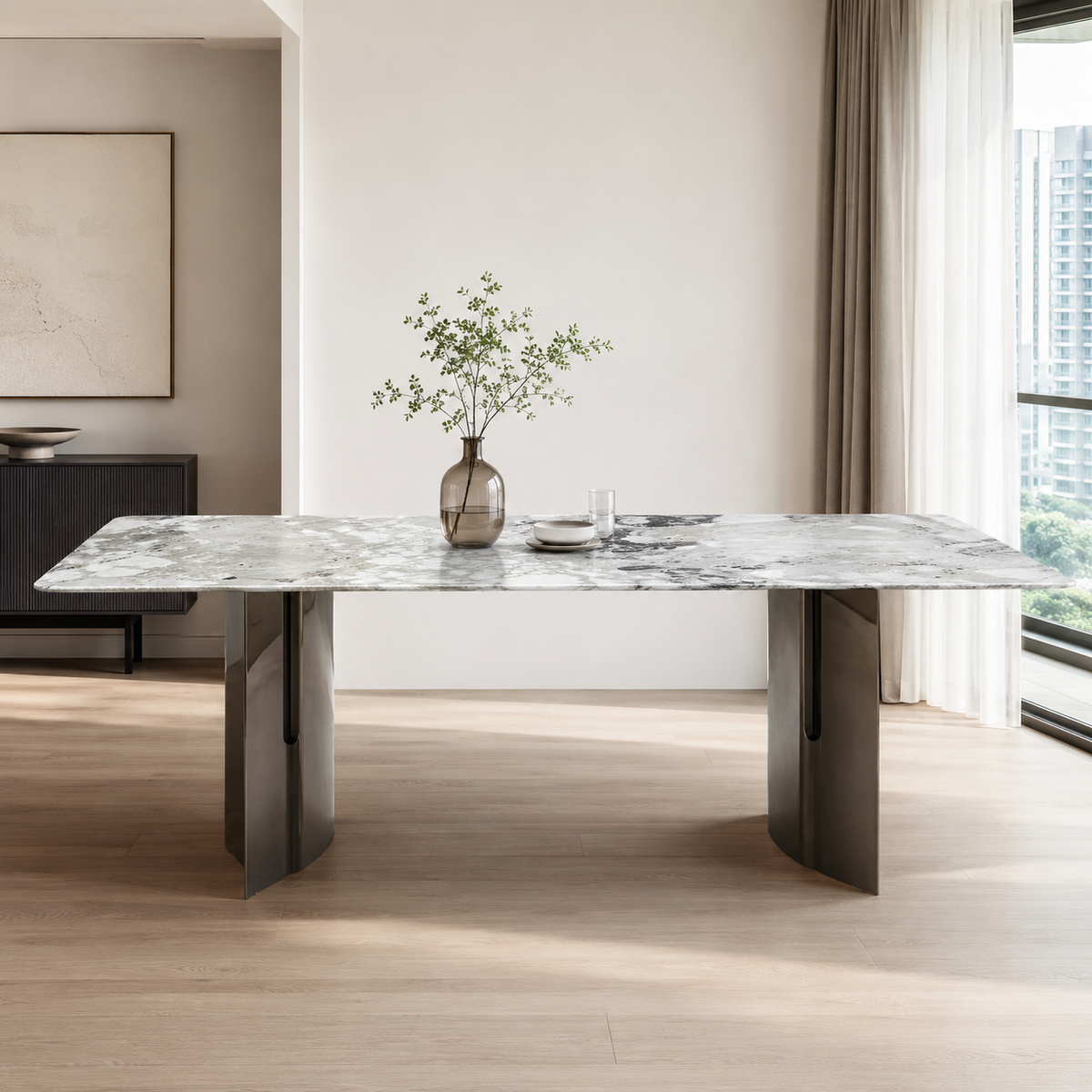 Mantova Rectangular Luxury Stone Dining Table