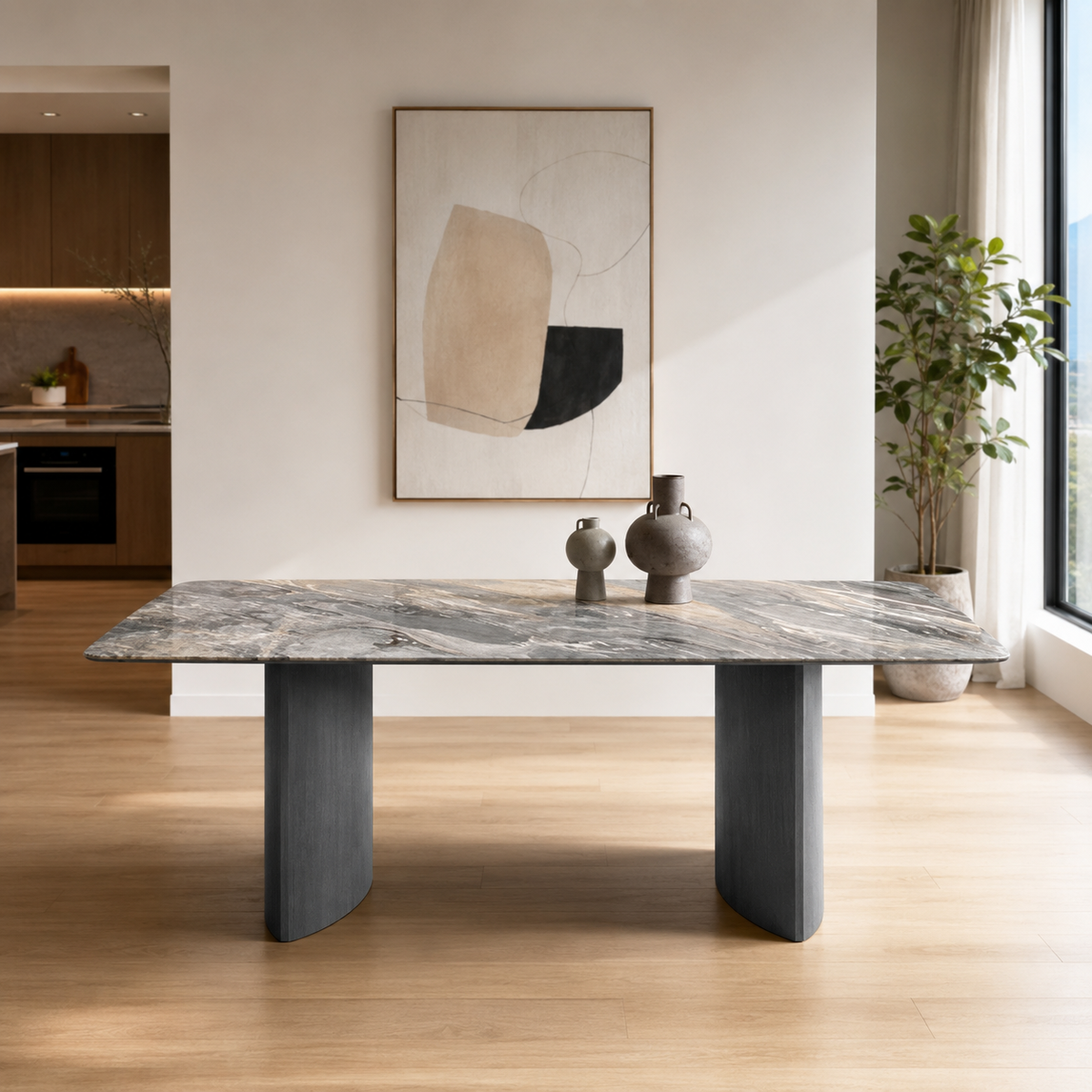 Infinito Rectangular Luxury Stone Dining Table