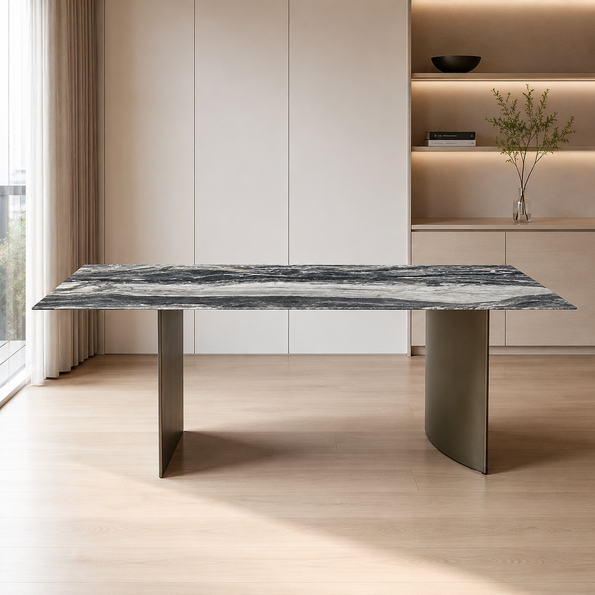Cameron Rectangular Luxury Stone Dining Table
