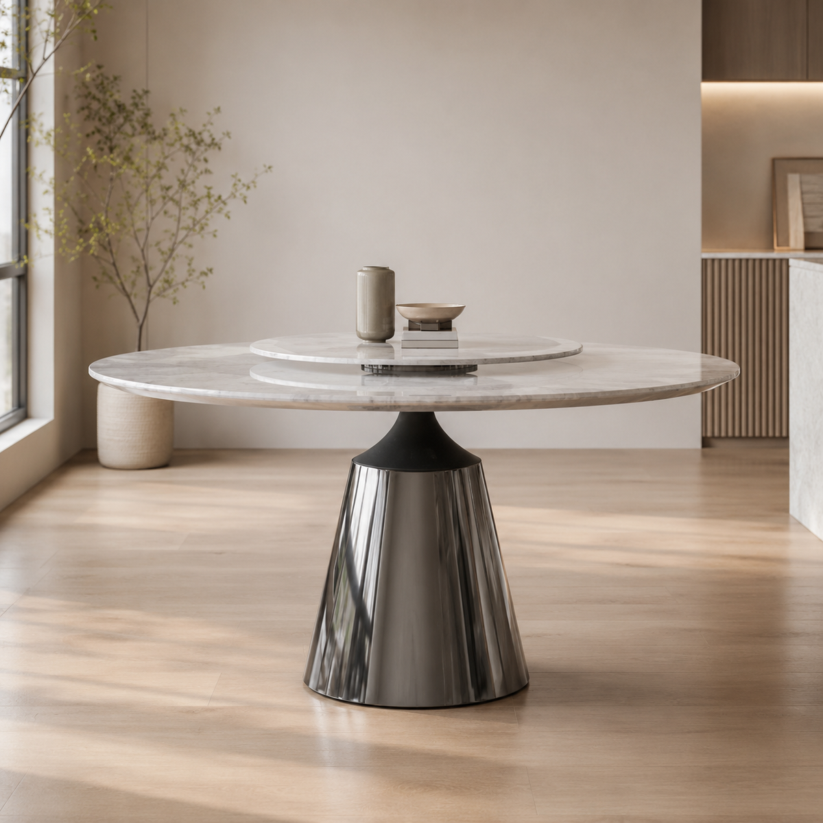 Carmen Round Luxury Stone Dining Table