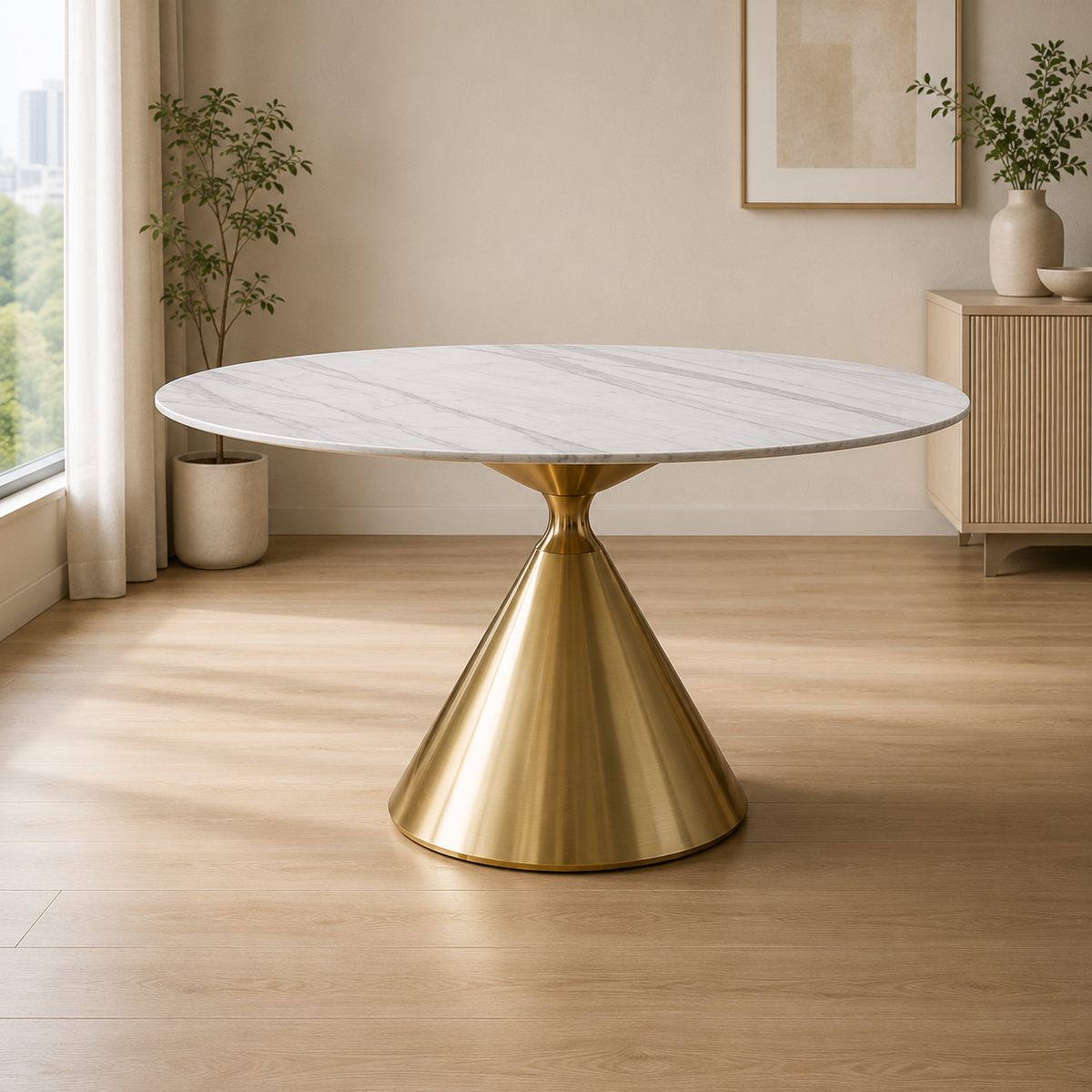 Cardova Round Luxury Stone Dining Table