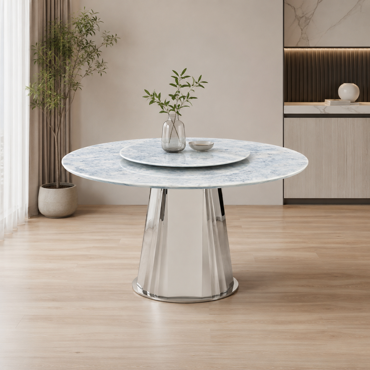 Brescia Round Luxury Stone Dining Table