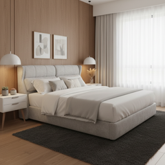 Klyne Fabric Bed Frame (Pet Friendly & Easy Clean)