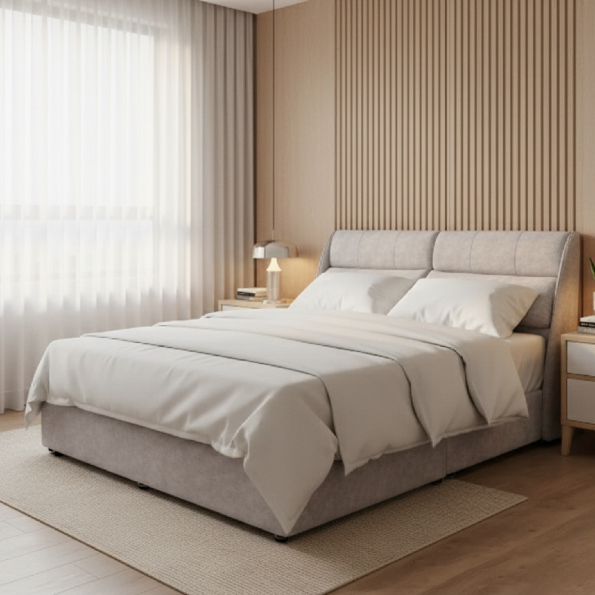 Denor Fabric Bed Frame (Pet Friendly & Easy Clean)