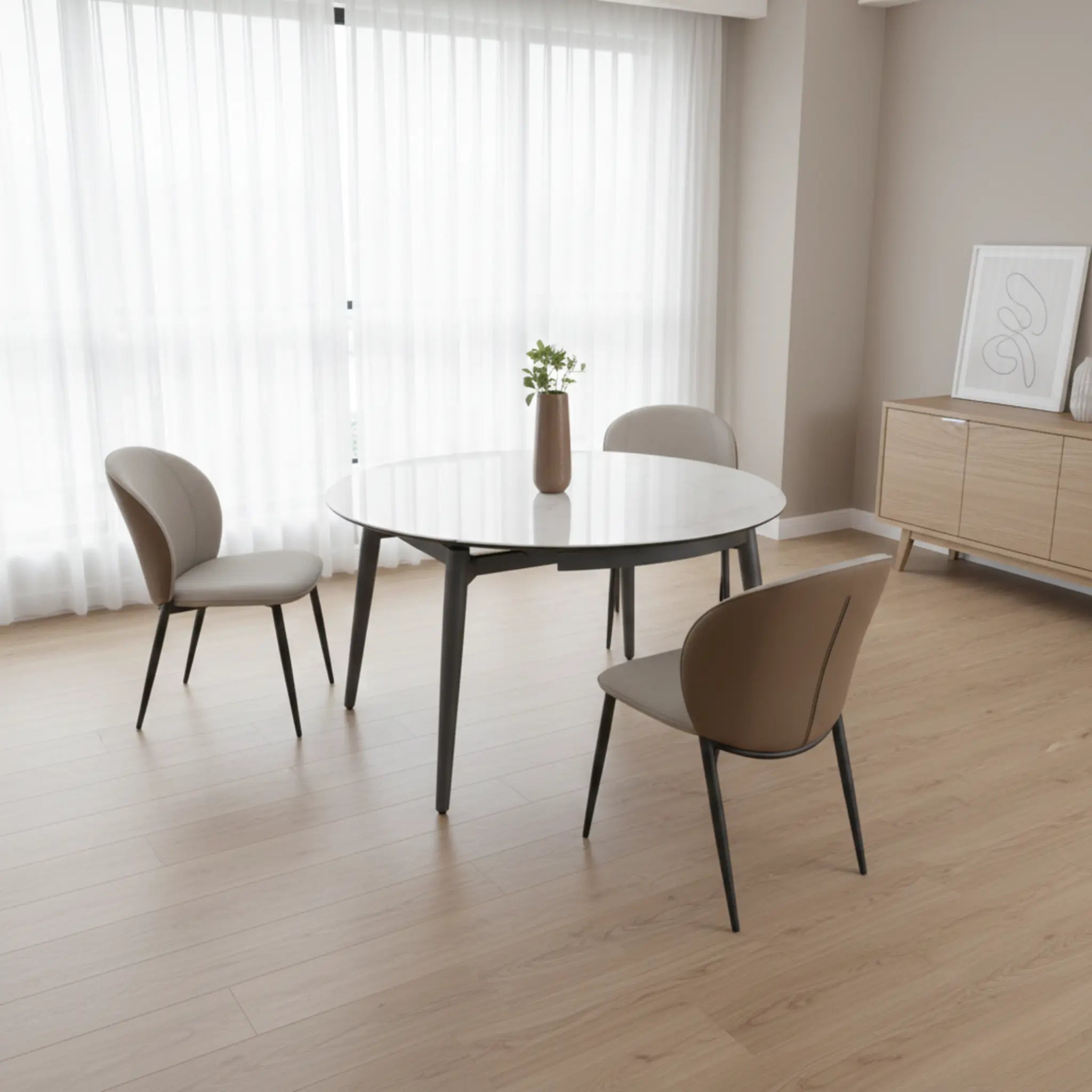 Minden Round Extendable Dining Table TS