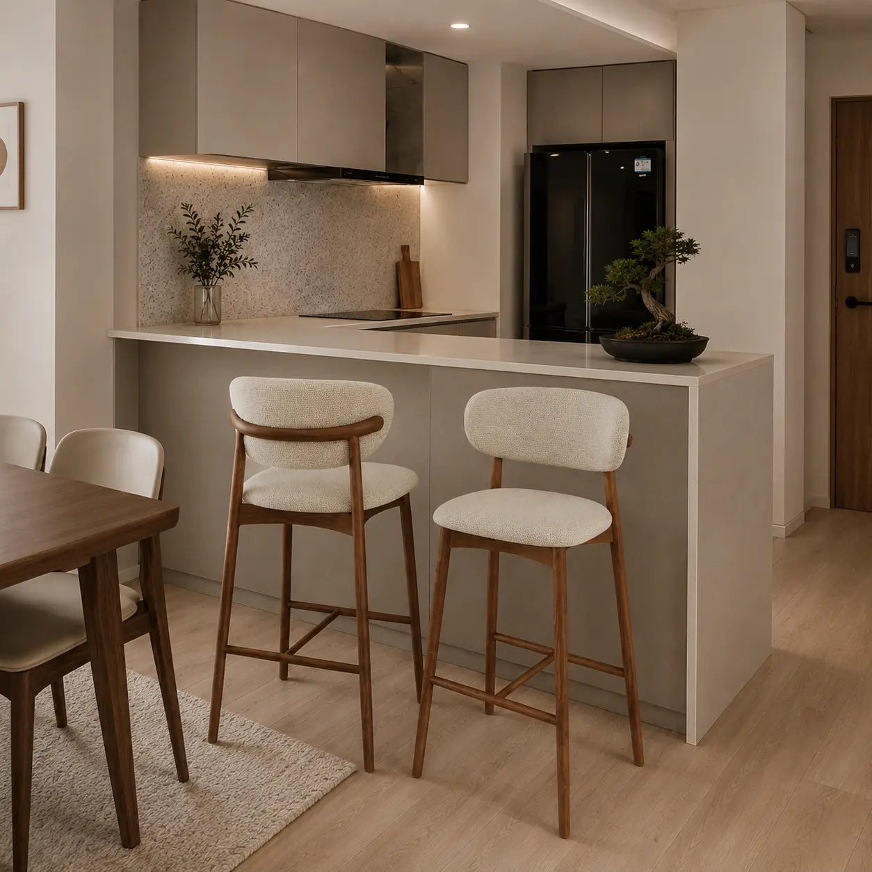 Aurenza Wooden Bar Stool BKJ