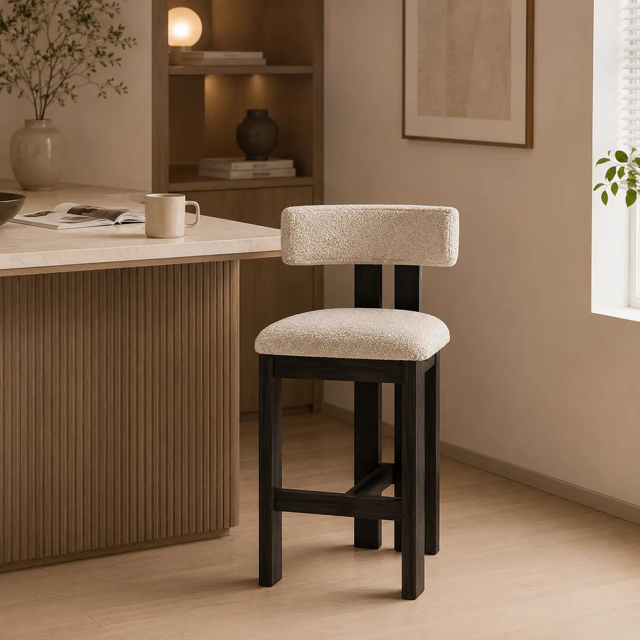 Cindor Wooden Bar Stool BKJ