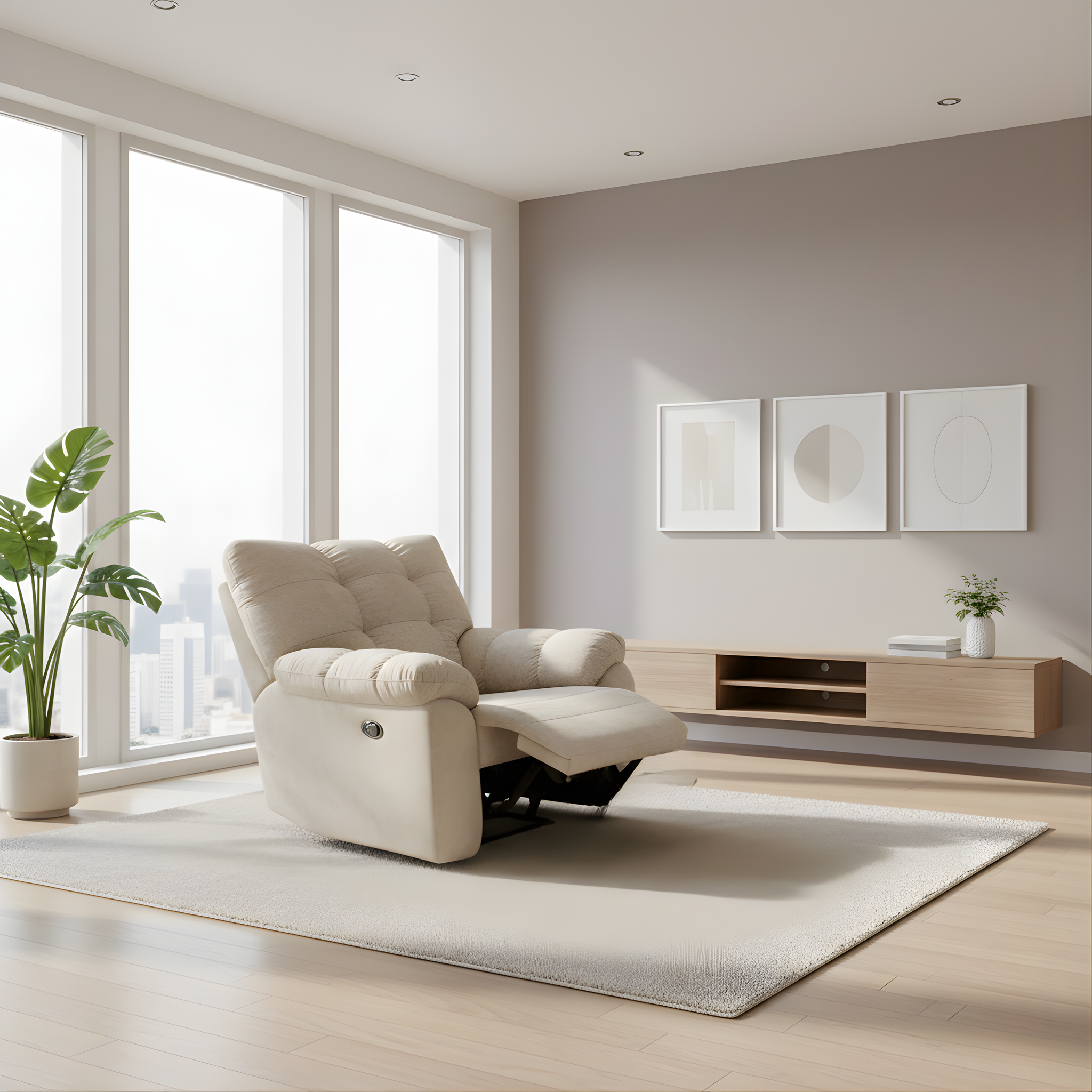 Morrel Fabric Recliner Sofa (Pet Friendly & Easy Clean)