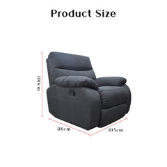 Cynric Fabric Recliner Sofa (Pet Friendly & Easy Clean)