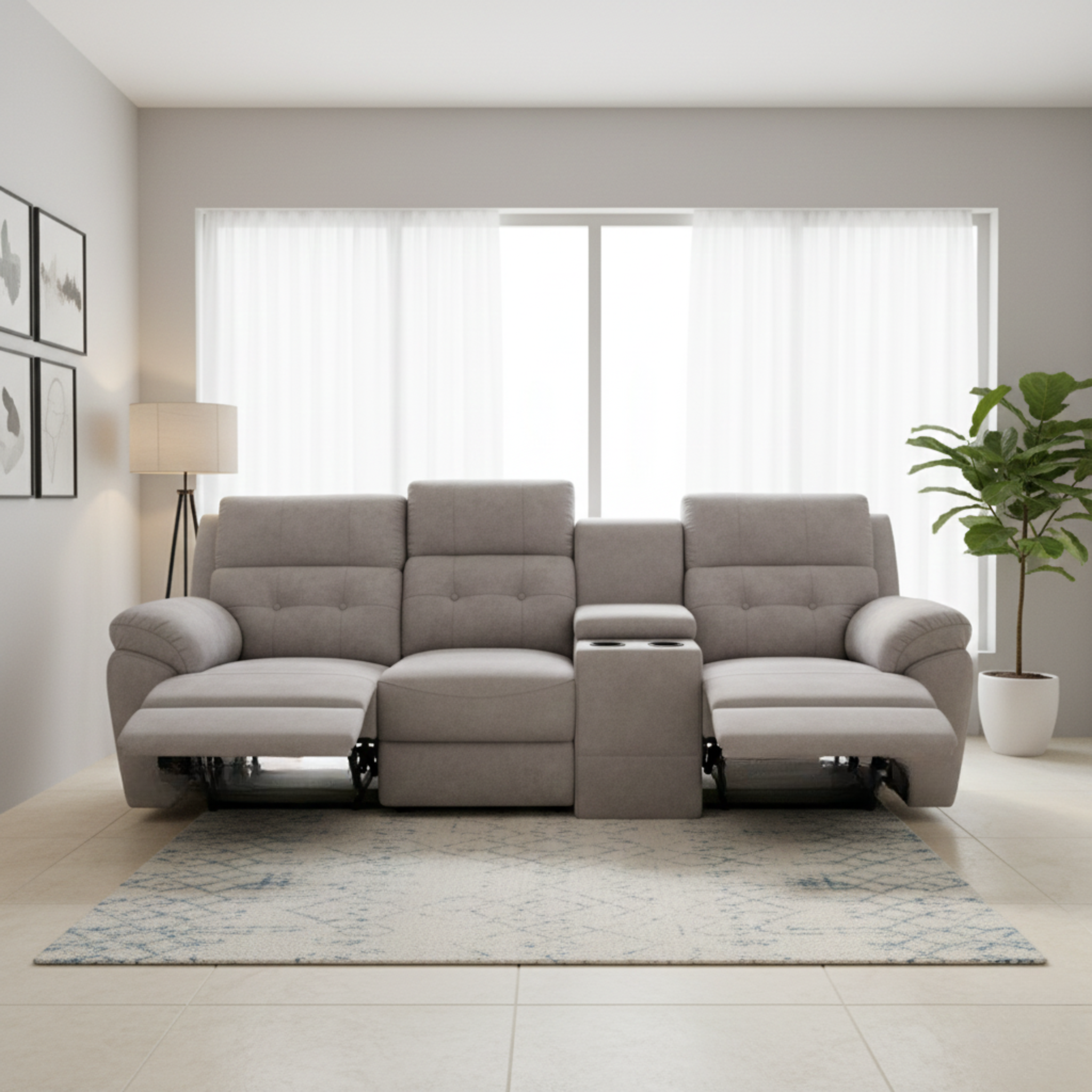 Soral Fabric Recliner Sofa (Pet Friendly & Easy Clean)