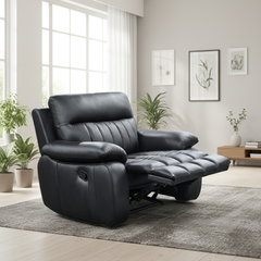 Ervon Genuine Leather Recliner Sofa