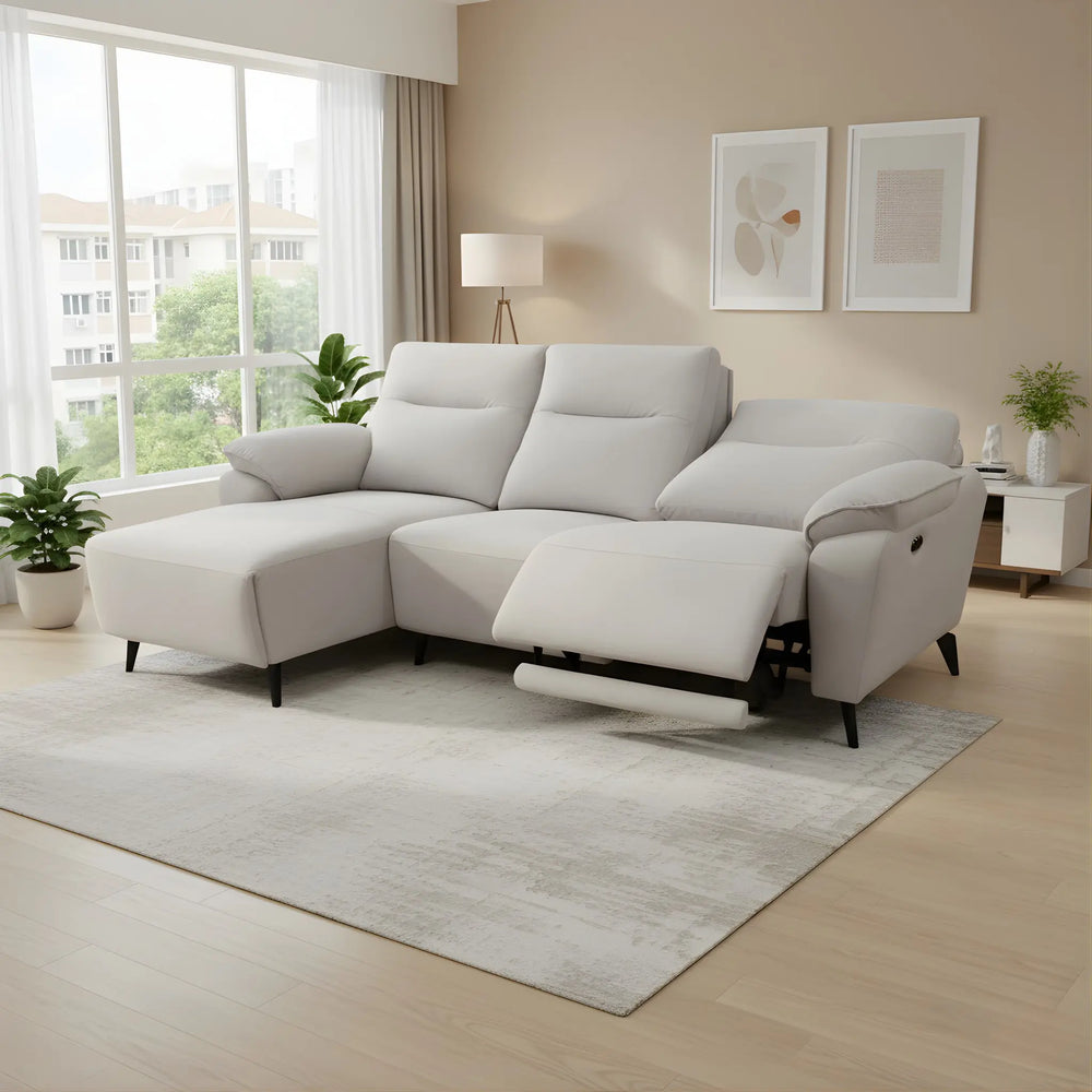 Ardyn Fabric Recliner L-Shaped Sofa (Pet Friendly & Easy Clean) - Esteller