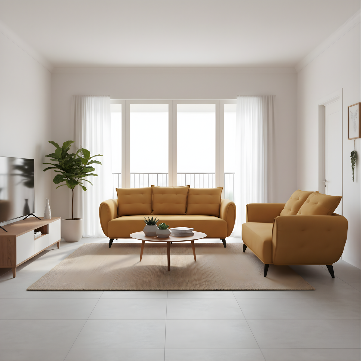 Rovan Fabric Sofa (Pet Friendly & Easy Clean)