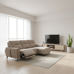 Xyrel Fabric Recliner L-Shaped Sofa (Pet Friendly & Easy Clean)