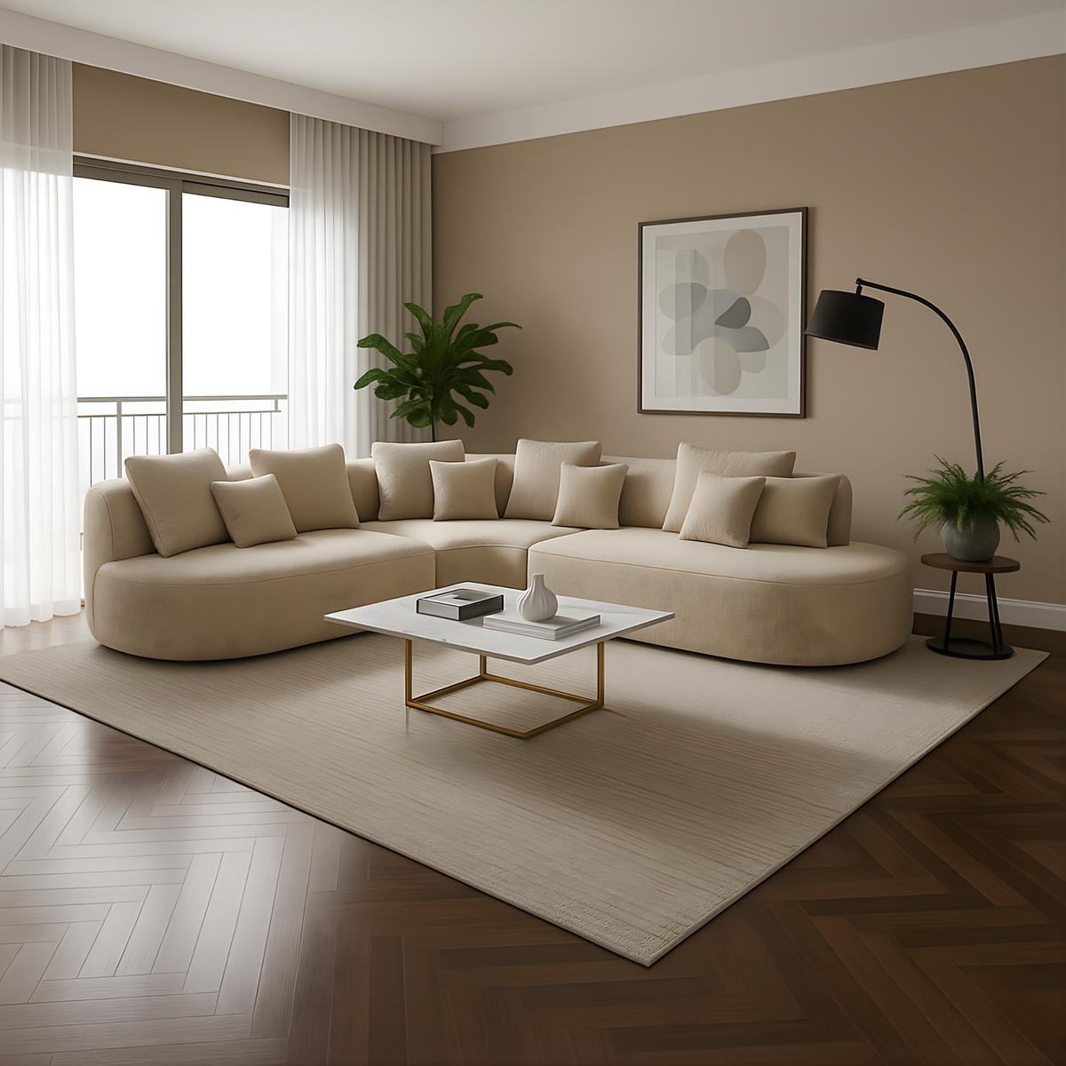 Oryx Fabric Corner Sofa (Sectional) (Pet Friendly & Easy Clean)