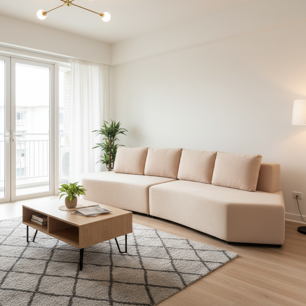 Taviel Fabric Sectional Sofa (Pet Friendly & Easy Clean)