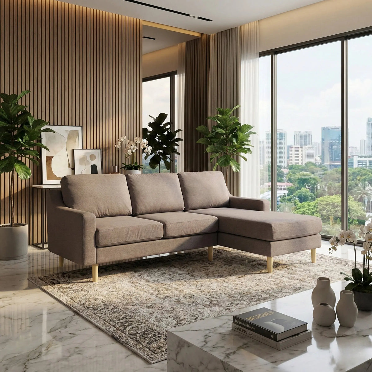 Orlinor Fabric L-Shaped Sofa (Pet Friendly & Easy Clean)