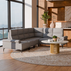 Orrian Fabric Adjustable Backrest Corner Sofa (Pet Friendly & Easy Clean)