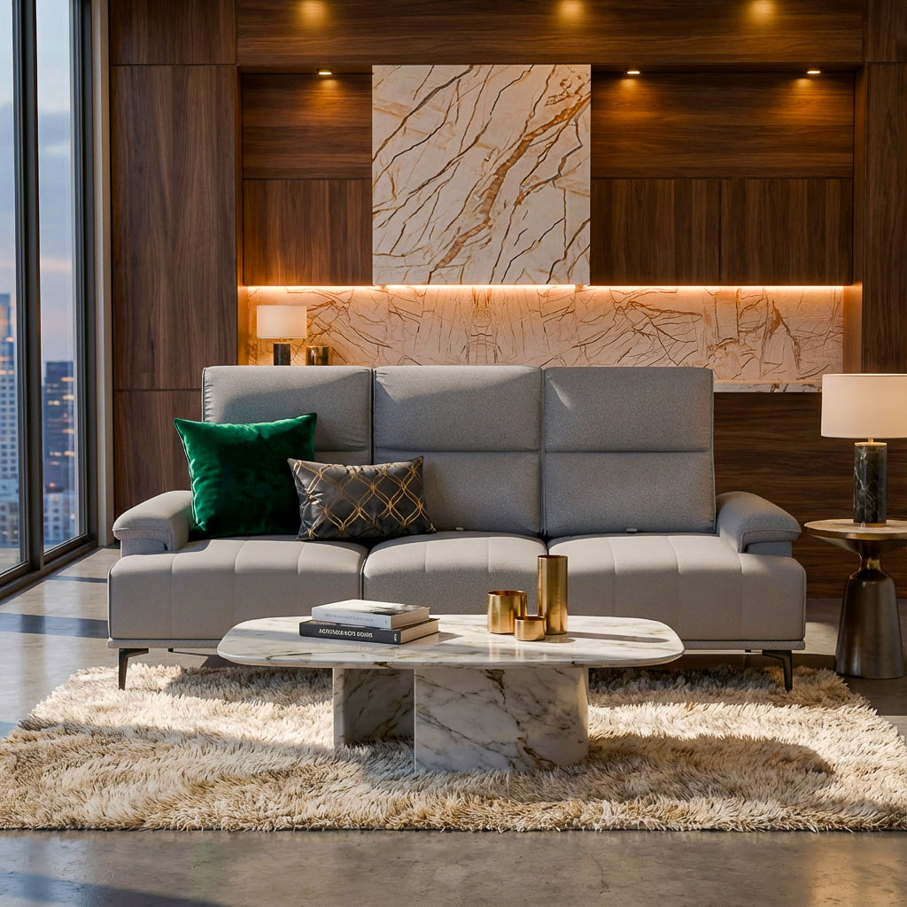 Orrian Fabric Adjustable Backrest Sofa (Pet Friendly & Easy Clean)