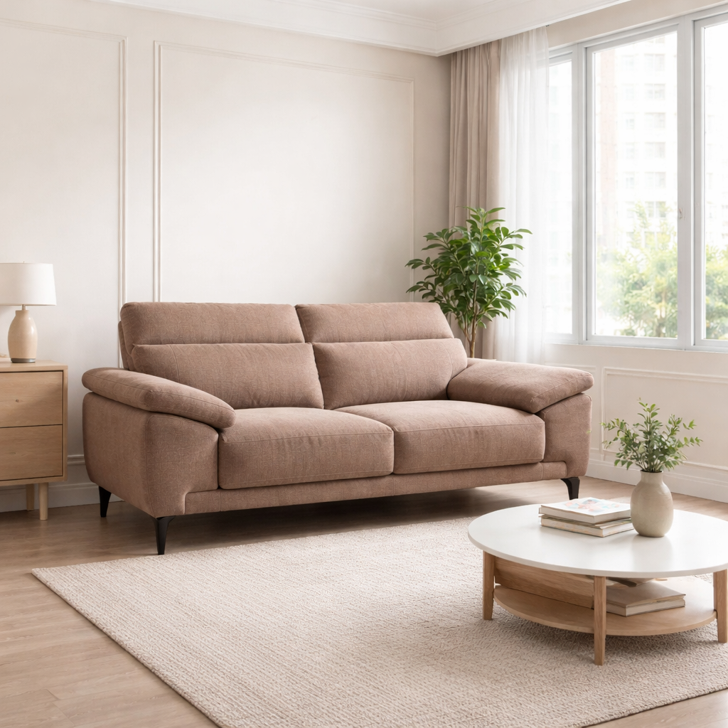 Terrava Fabric Adjustable Headrest Sofa (Pet Friendly & Easy Clean)