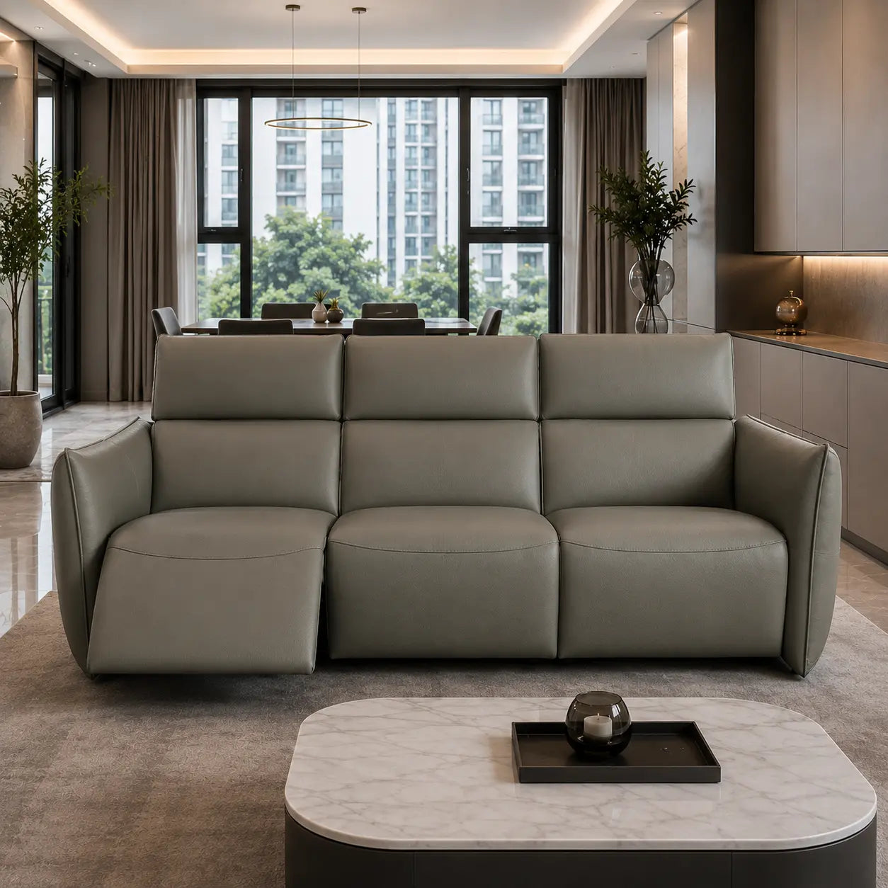 Cazaro Genuine Leather Recliner Sofa MB