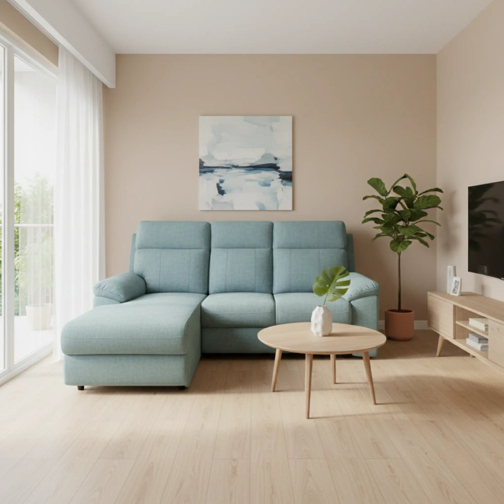 Elvaris Fabric L-Shaped Sofa (Pet Friendly & Easy Clean) - Esteller