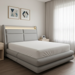 Virtue Fabric Headboard Storage Bed Frame (Pet Friendly & Easy Clean)