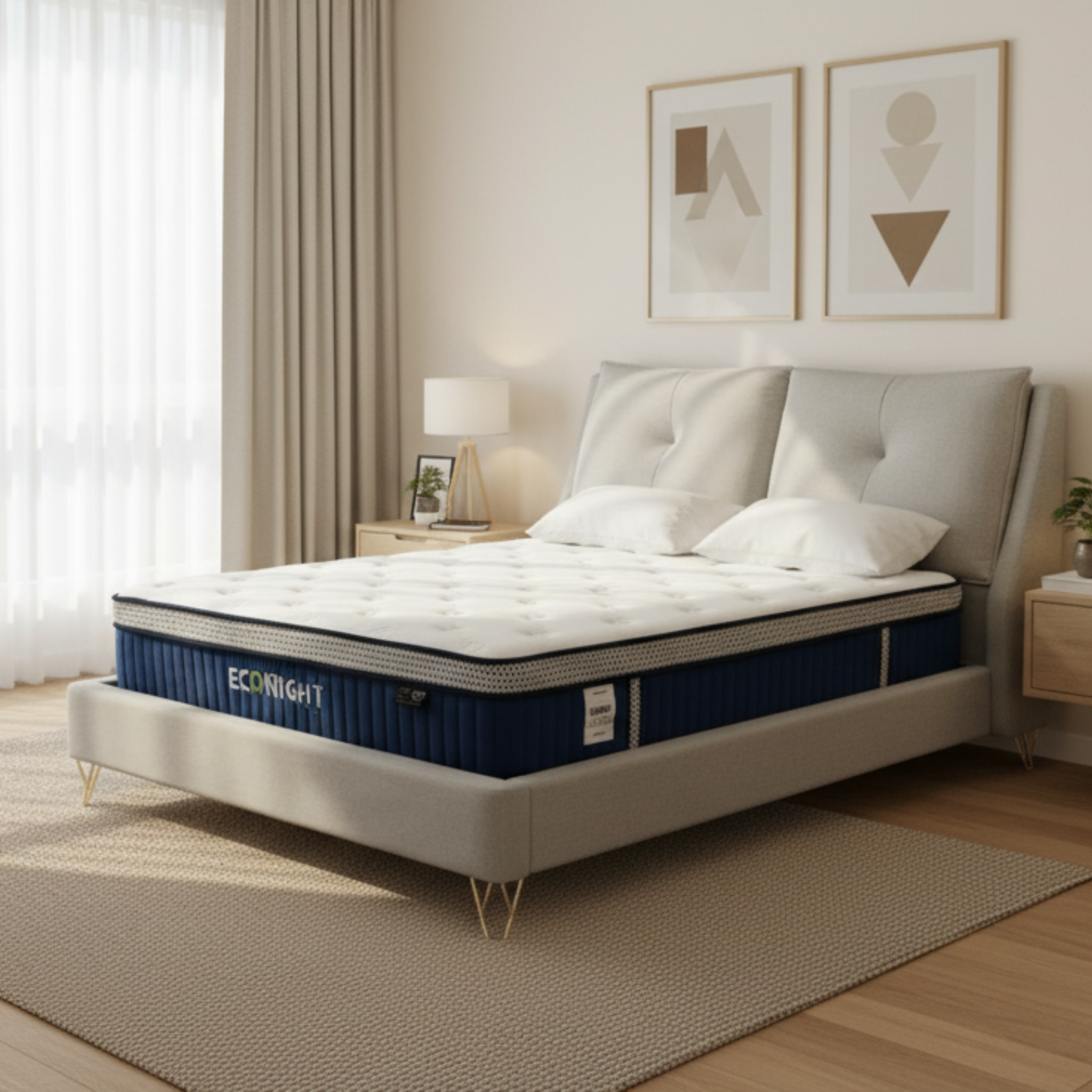 Sylven Fabric Bed Frame (Pet Friendly & Easy Clean)