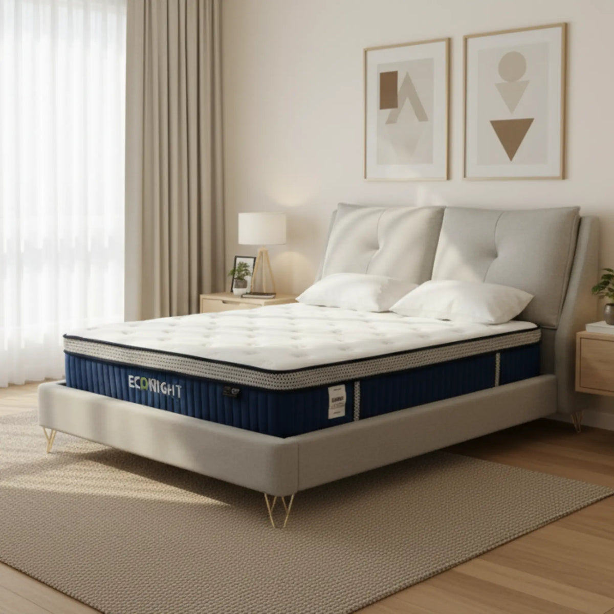 Sylven Fabric Bed Frame (Pet Friendly & Easy Clean) - Esteller