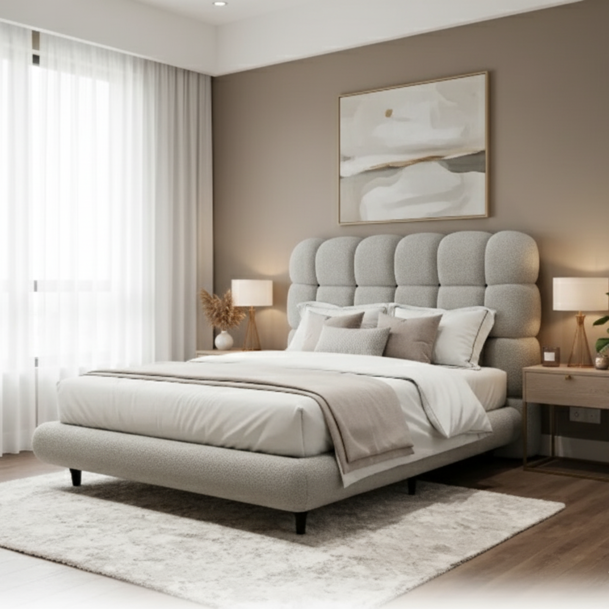 Noctis Fabric Bed Frame (Pet Friendly & Easy Clean)