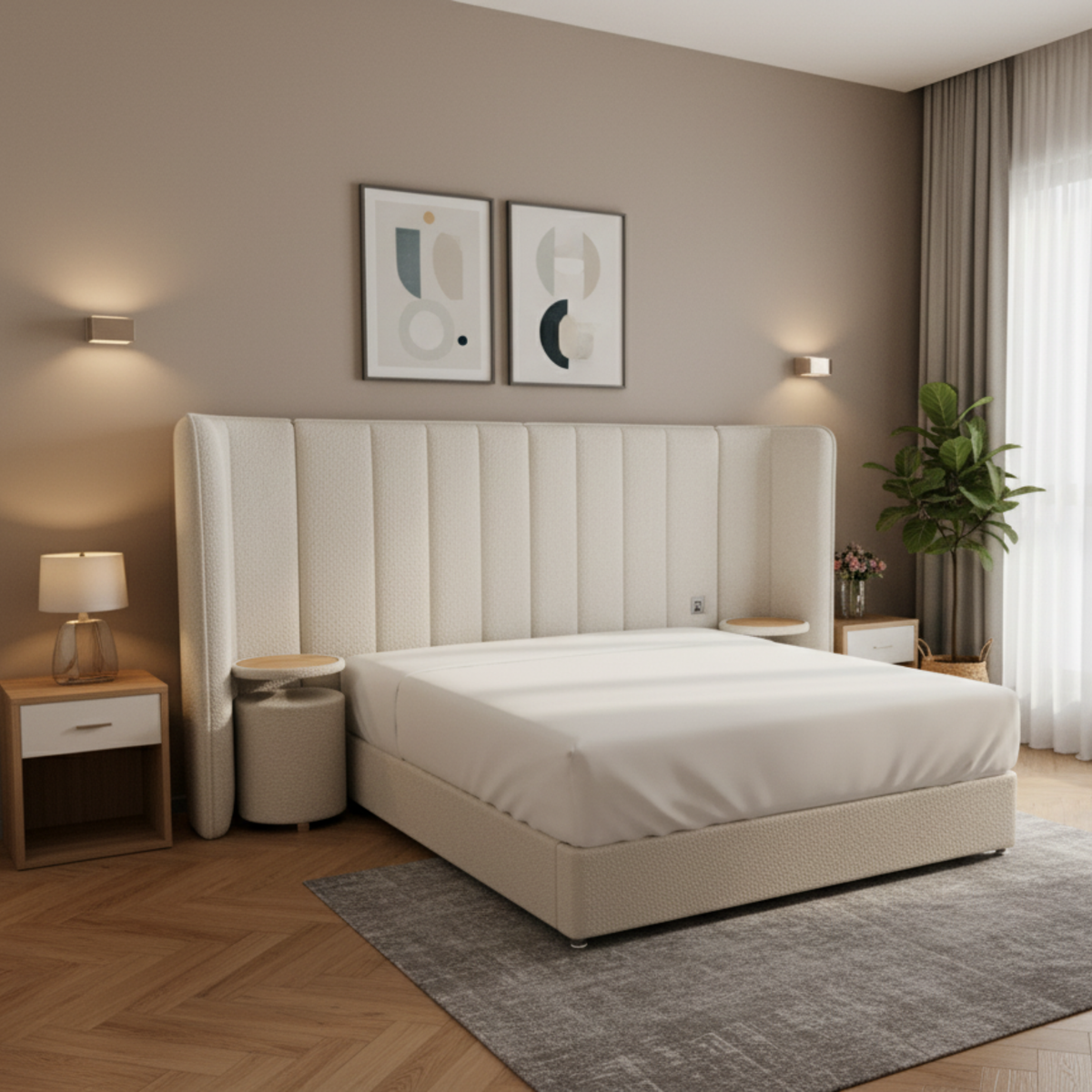 Rian Fabric Bed Frame (Pet Friendly & Easy Clean)