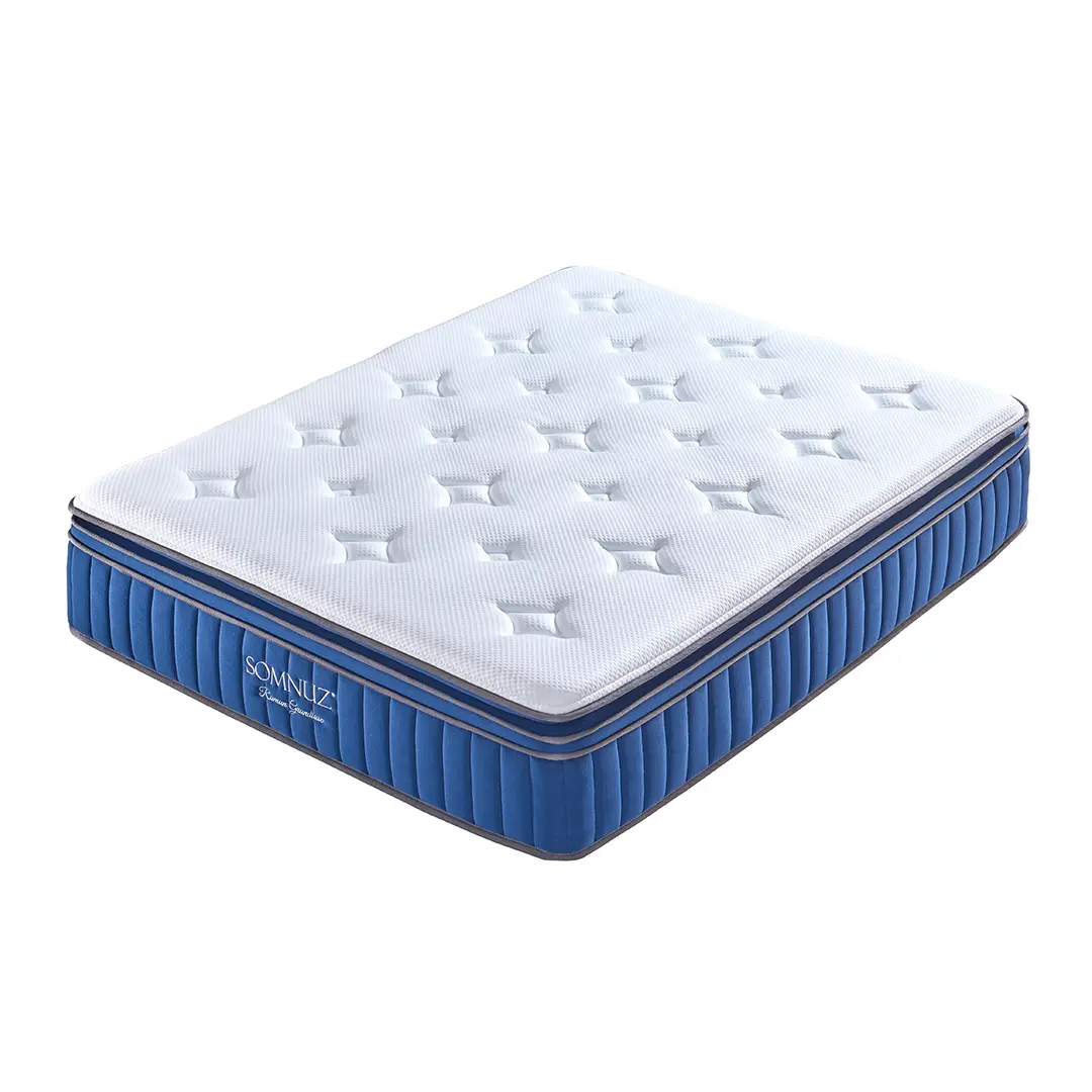 Somnuz® Roman Grandiose 14 Inch Individual Pocketed Spring Cooling Mattress Somnuz