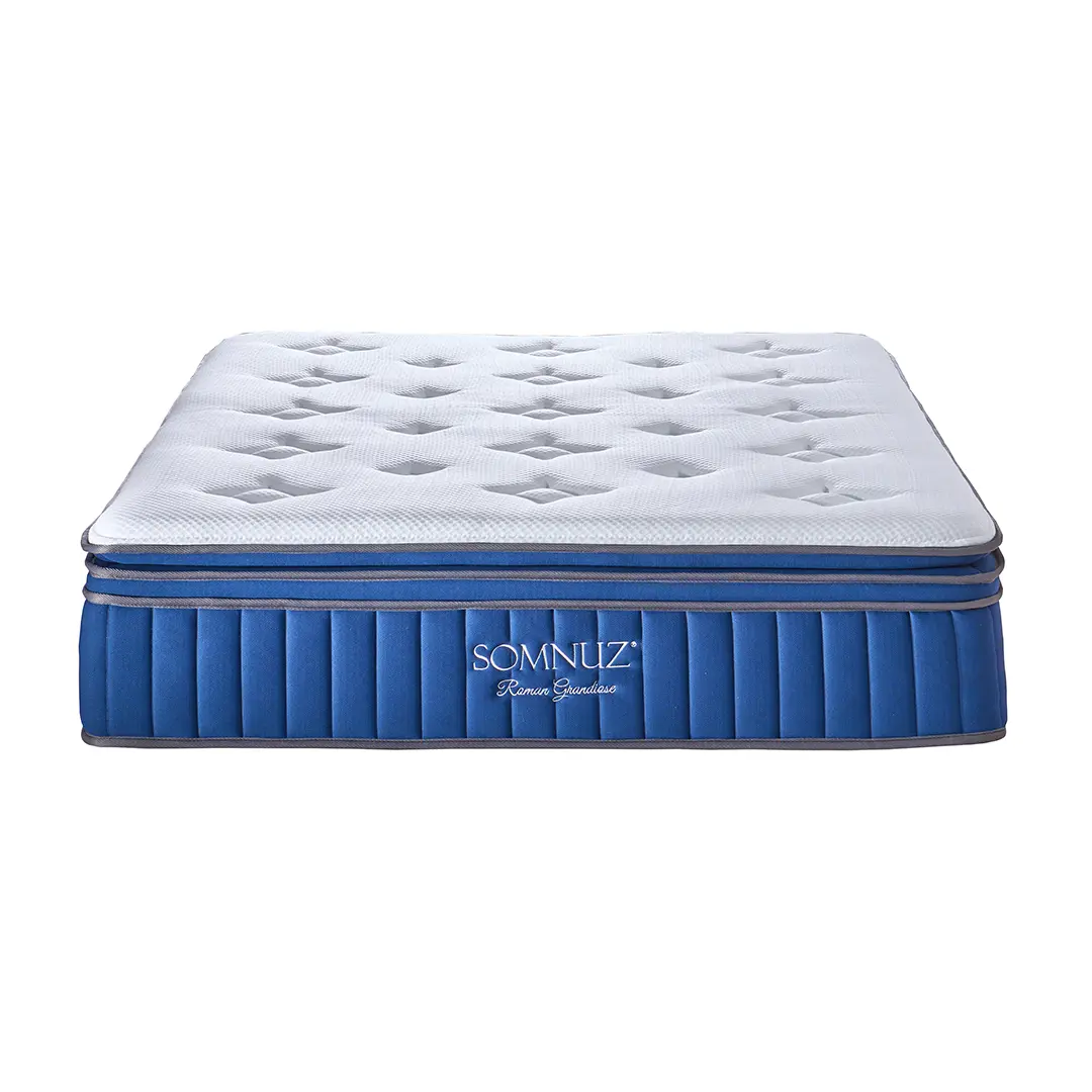 Somnuz® Roman Grandiose 14 Inch Individual Pocketed Spring Cooling Mattress Somnuz