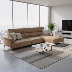 Armon Fabric Adjustable Backrest L-Shaped Sofa (Pet Friendly & Easy Clean)