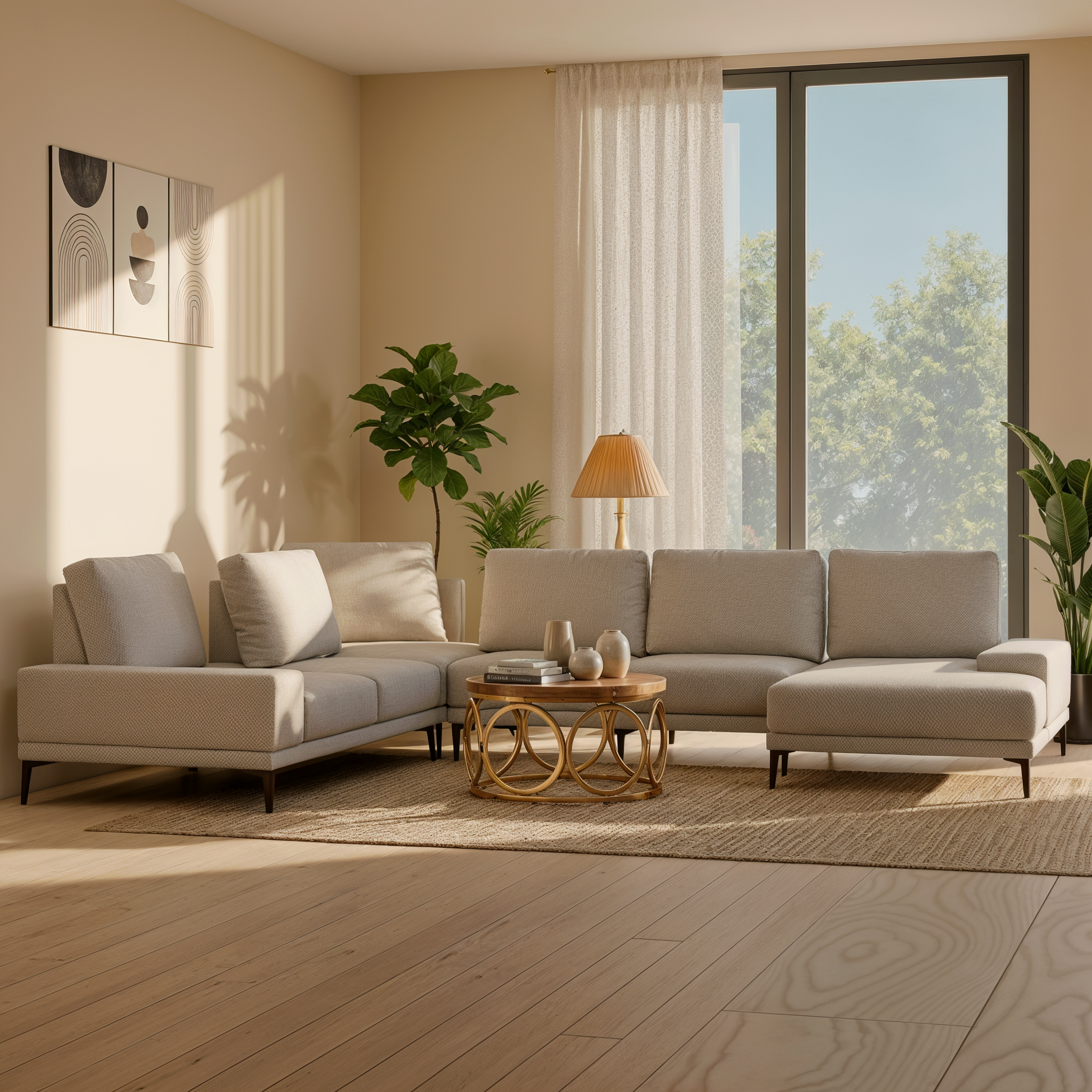 Gavon Fabric Adjustable Backrest L-Shaped Corner Sofa (Pet Friendly & Easy Clean)