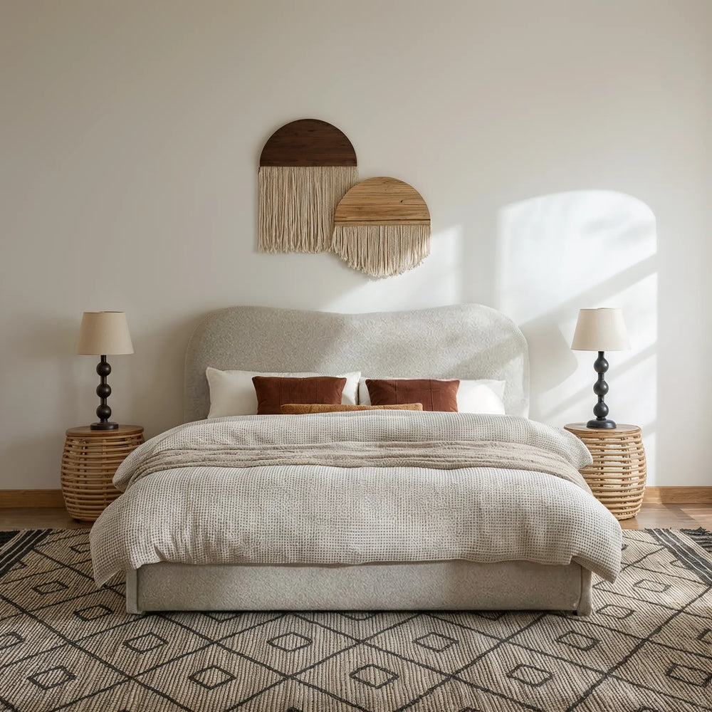 Bondi Boucle Fabric Storage Bed 6S