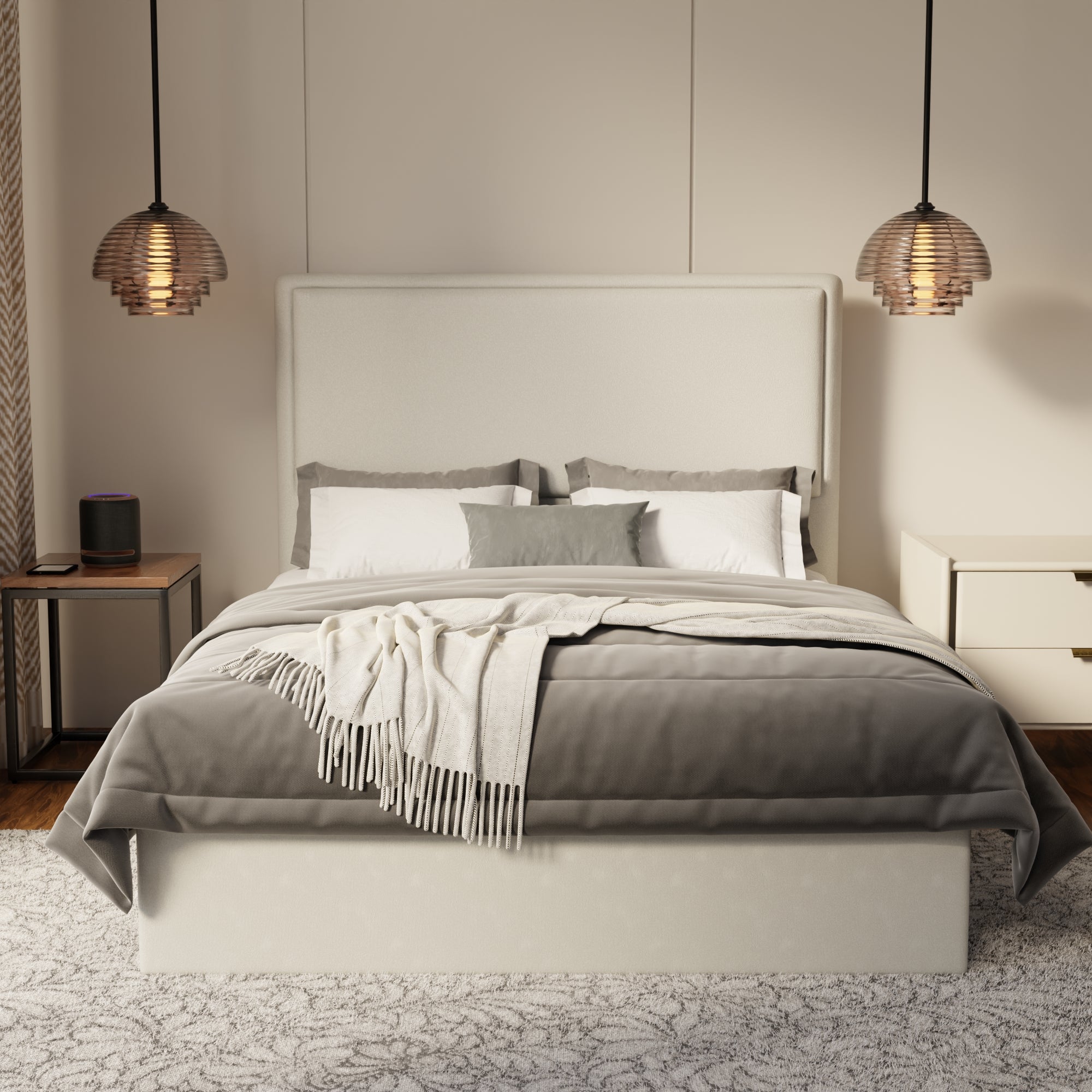 Shiro Fabric Drawer Bed Frame (Water Repellent & Pet friendly) by Somnuz