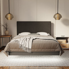Kira Fabric Floating Bed Frame (Water Repellent, Pet Friendly & LED) SSE