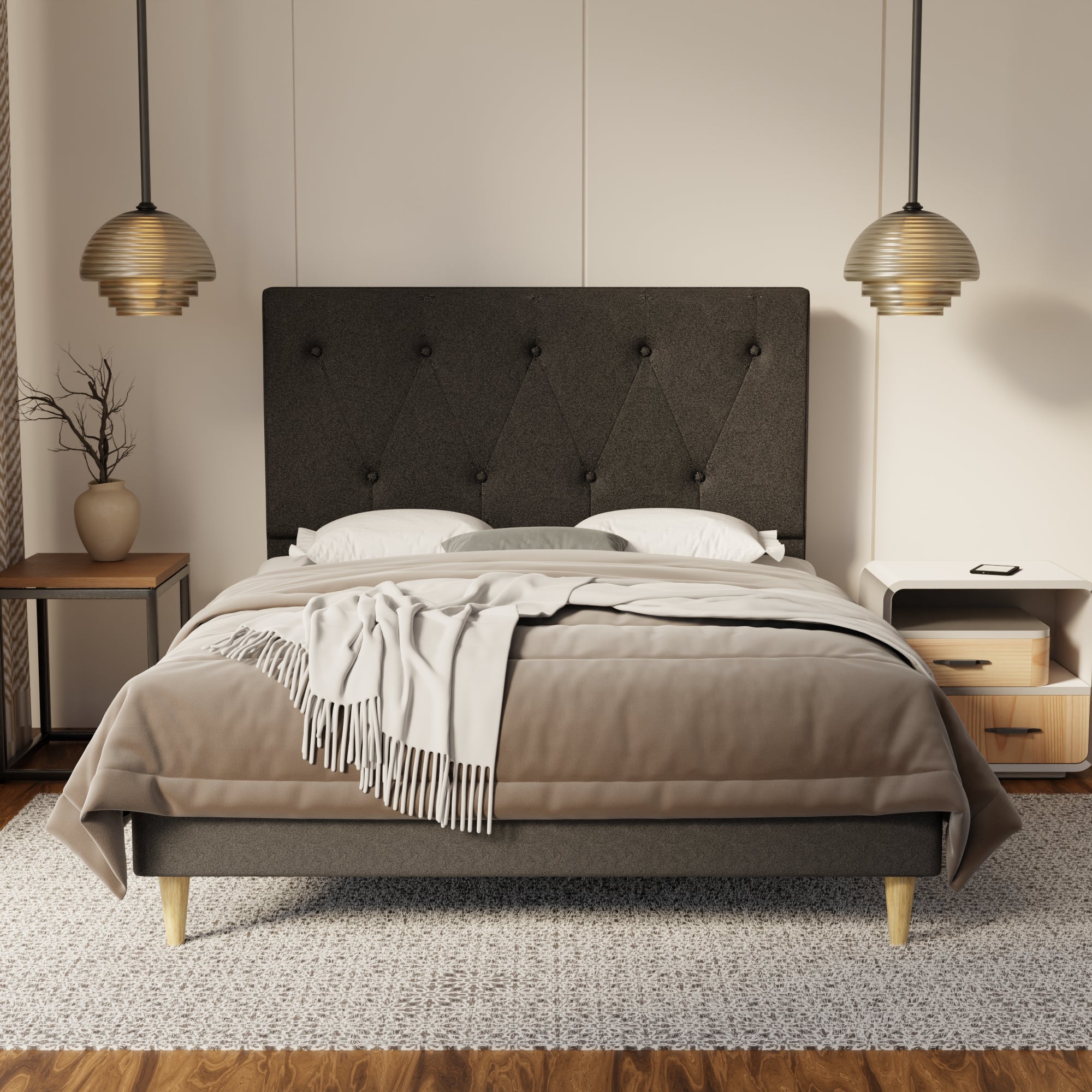 Valen Fabric Bed Frame (Water Repellent & Pet friendly) SSE