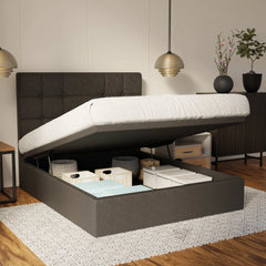 Elara Fabric Storage Bed Frame (Water Repellent & Pet Friendly) SSE