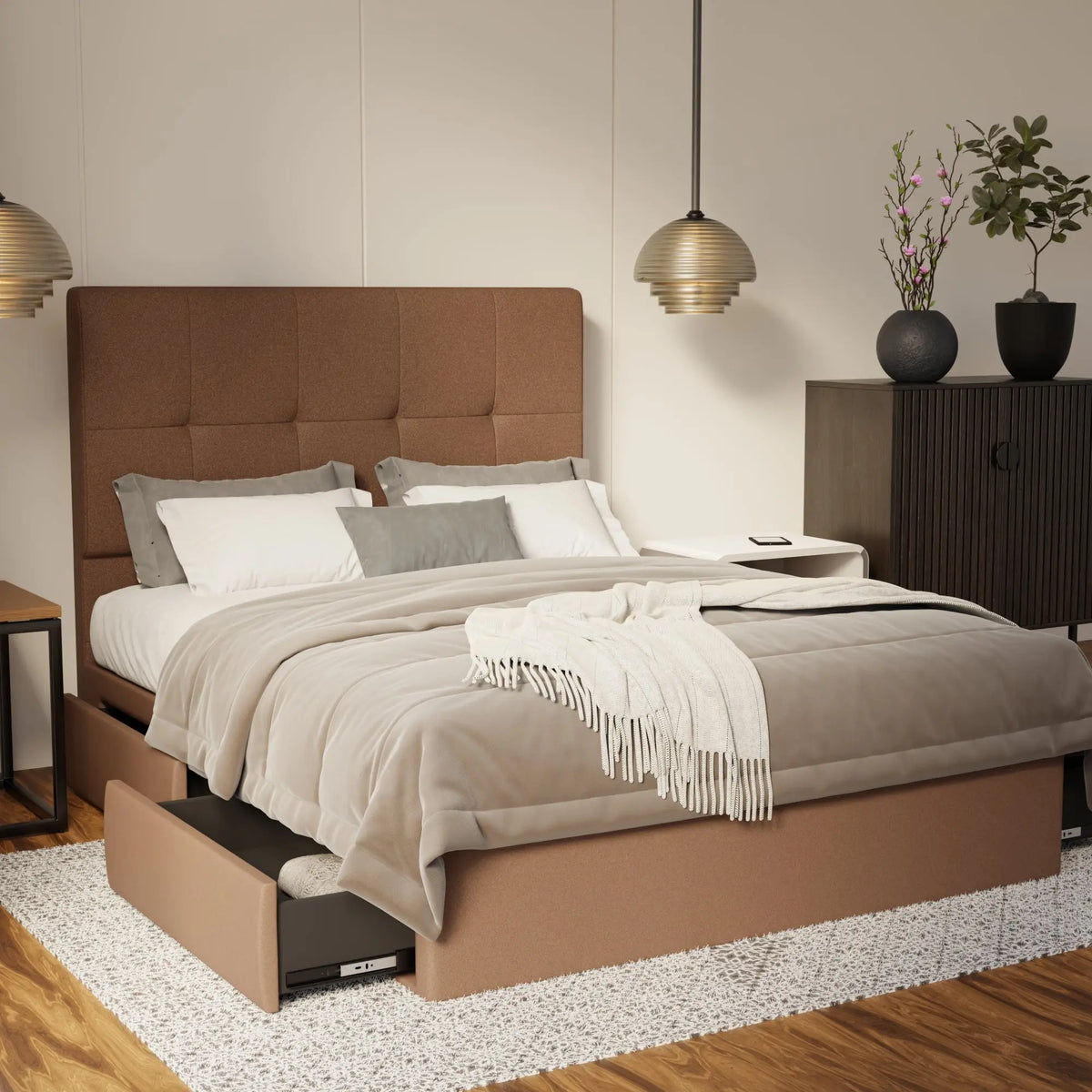 Marlowe Fabric Drawer Bed Frame (Water Repellent & Pet Friendly) SSE