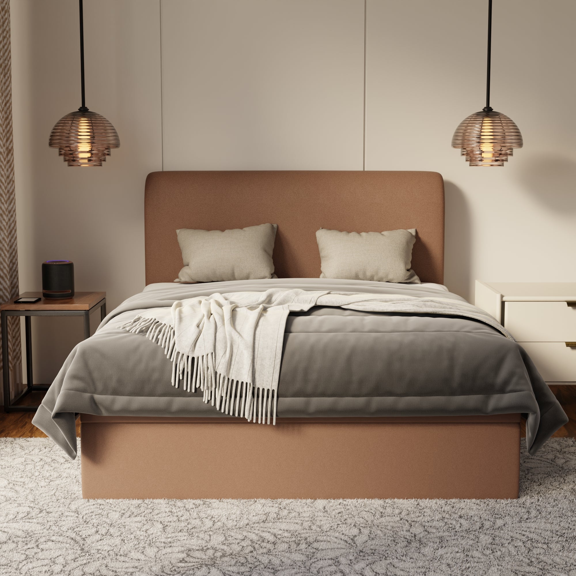 Vintaro Fabric Storage Bed Frame (Water Repellent & Pet Friendly) by Somnuz