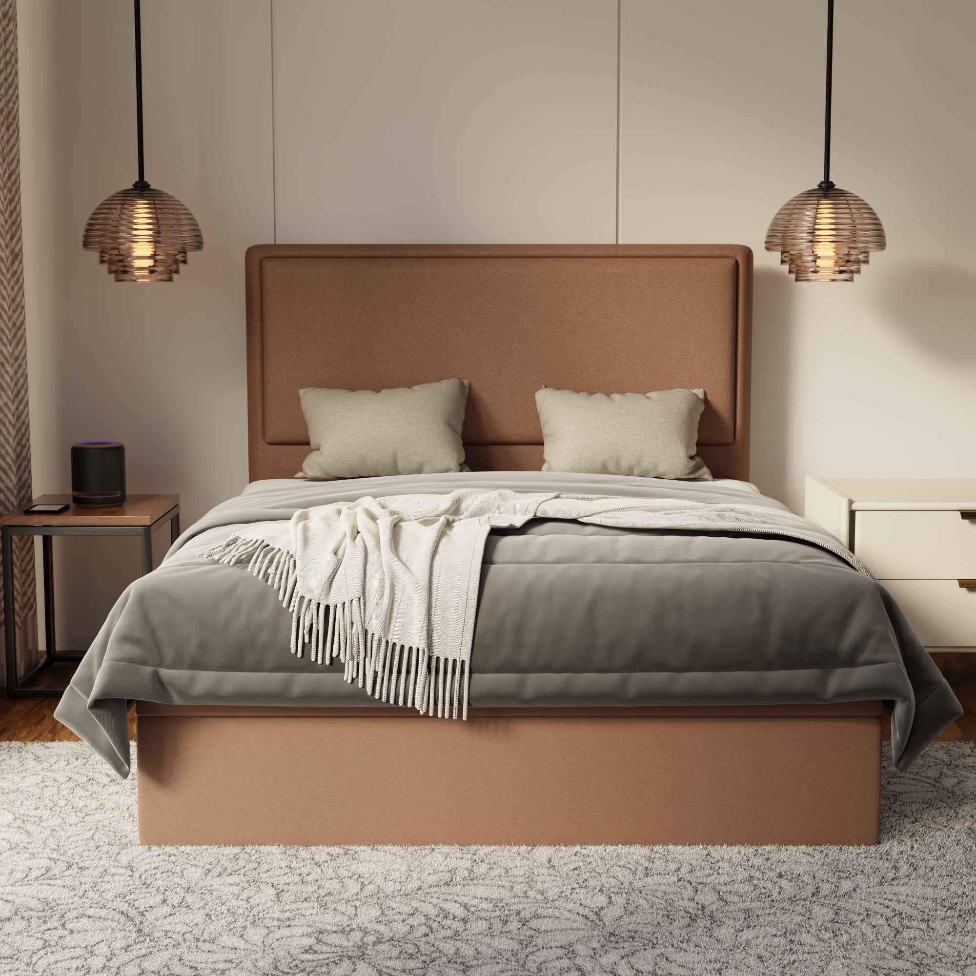 Shiro Fabric Storage Bed Frame (Water Repellent & Pet Friendly) by Somnuz
