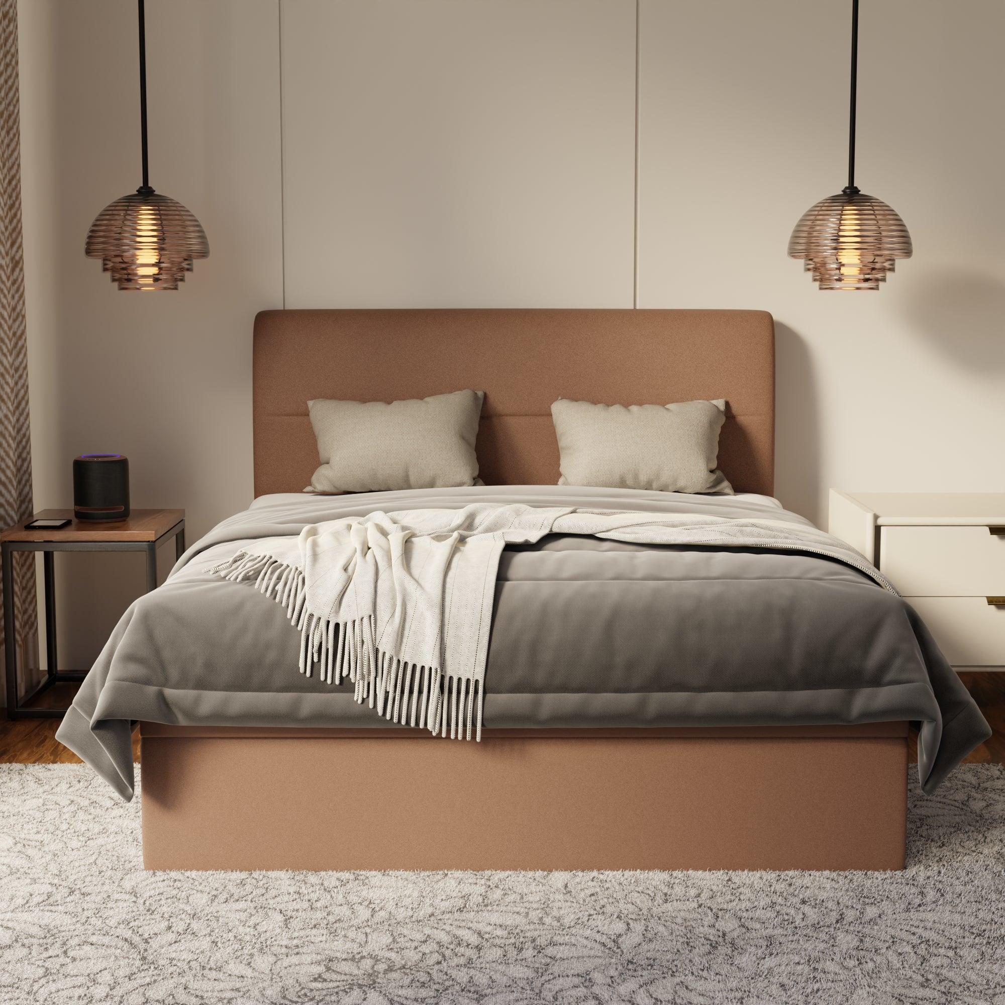 Lysara Fabric Storage Bed Frame (Water Repellent & Pet Friendly) by Somnuz