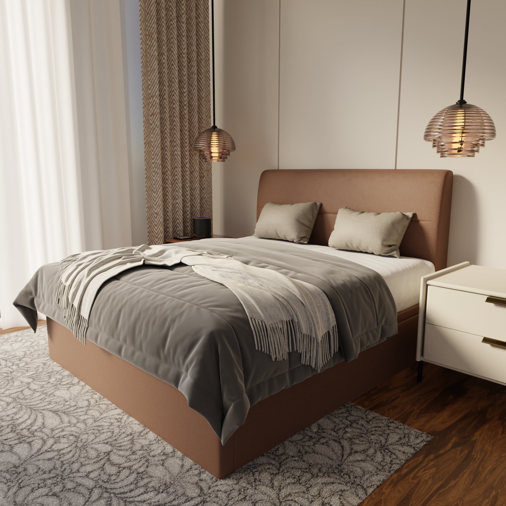Lysara Fabric Storage Bed Frame (Water Repellent & Pet Friendly) by Somnuz