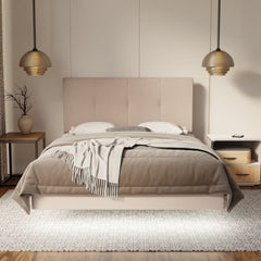 Lyra Fabric Floating Bed Frame (Water Repellent, Pet Friendly & LED) SSE