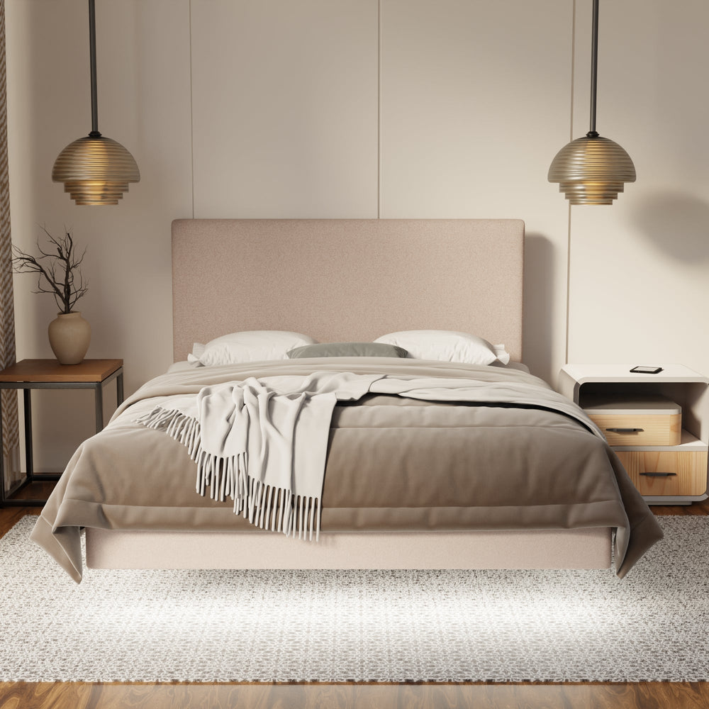 Kira Fabric Floating Bed Frame (Water Repellent, Pet Friendly & LED) SSE