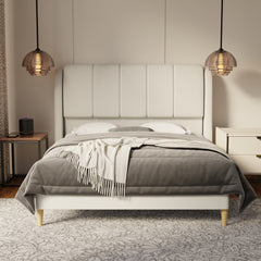 Brinley Fabric Bed Frame (Water Repellent & Pet friendly) by Somnuz