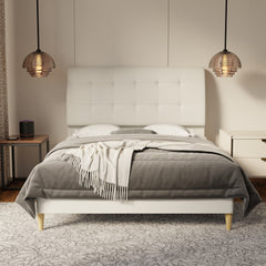 Haldor Fabric Bed Frame (Water Repellent & Pet friendly) by Somnuz