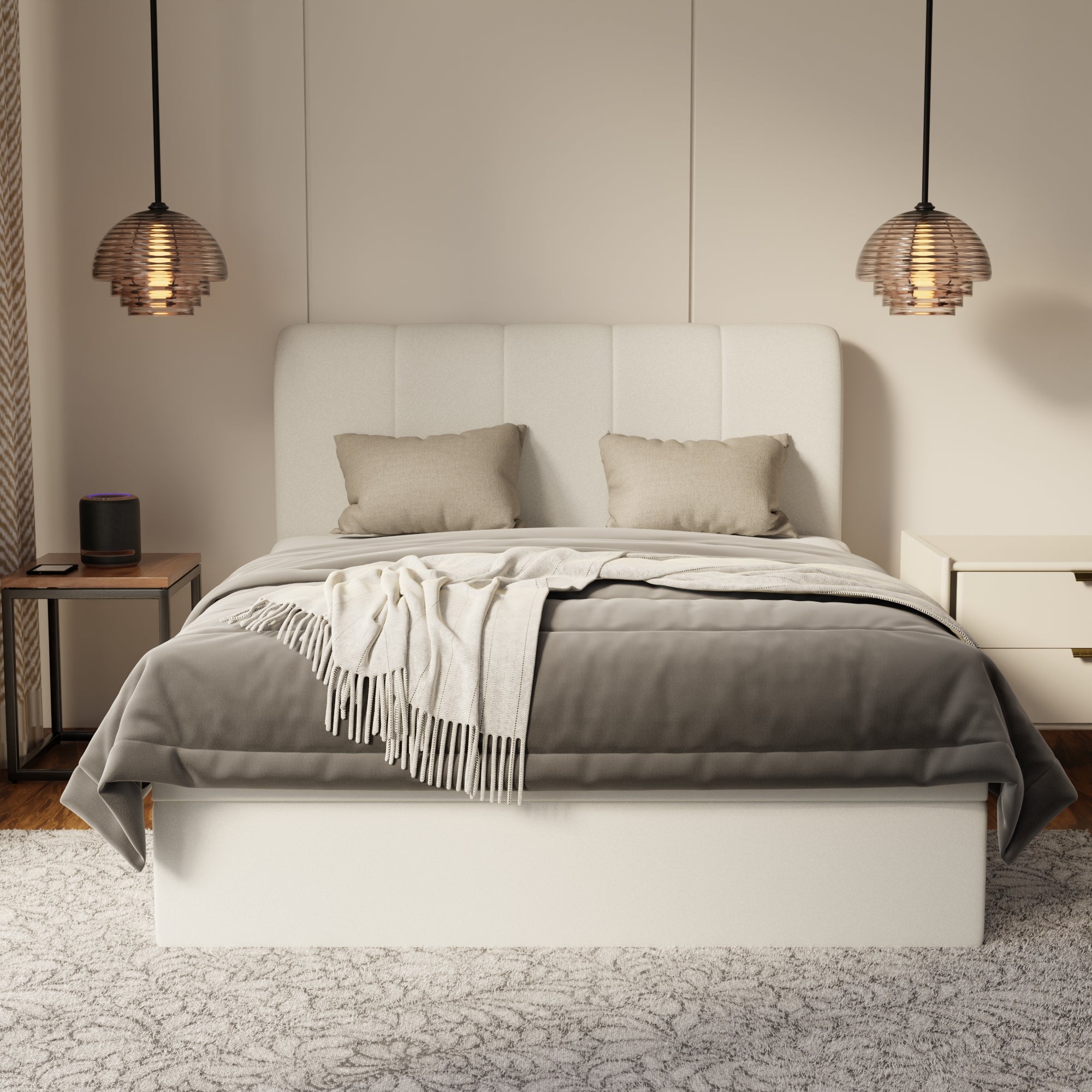 Caldrin Fabric Storage Bed Frame (Water Repellent & Pet Friendly) by Somnuz